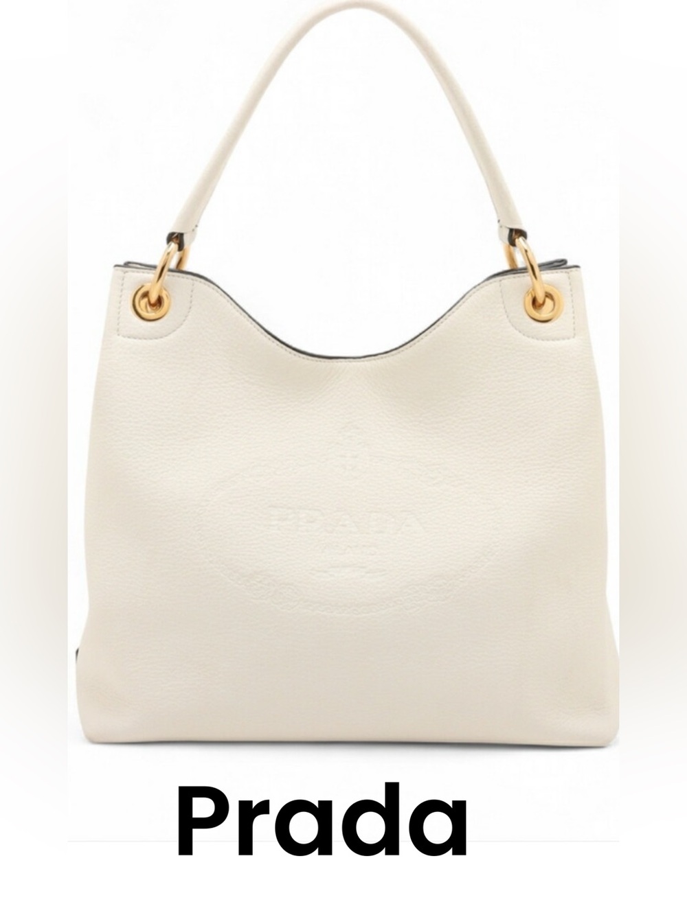 Prada Vitello Phenix bag white
